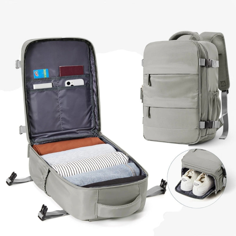 PackGlide – Kompakter Reiserucksack mit geräumigem Stauraum und gepolsterten Schultergurten