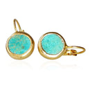 Ziska – Runde Ohrstecker in strukturierter Türkis-Optik