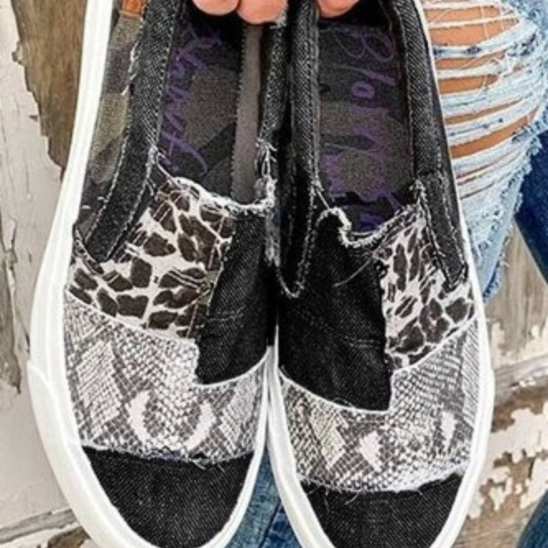 Simone – Modische Turnschuhe im Leopardenmuster mit rutschfester Sohle und Fußgewölbeunterstützung