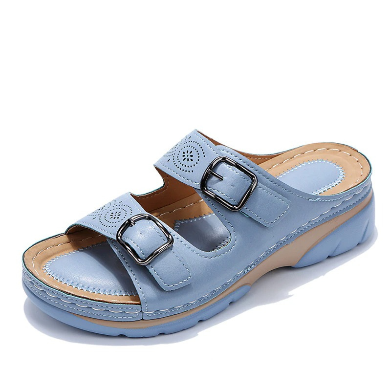 Marlene – Modische Doppelschnallen-Sandalen mit rutschfester Sohle