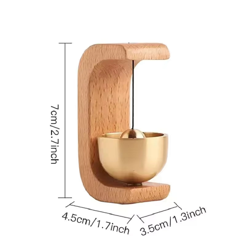 BellTone – Dekorative Türklingel mit handpoliertem Messing und Zeder