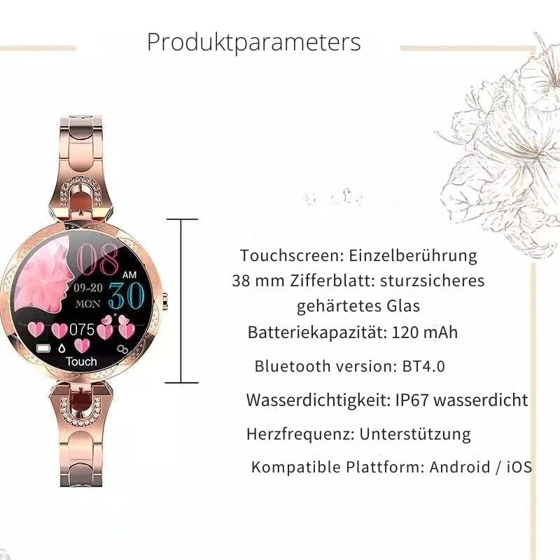 Dora – Wasserdichte SmartArmbanduhr mit LED-Taschenlampe und Schlafmonitor