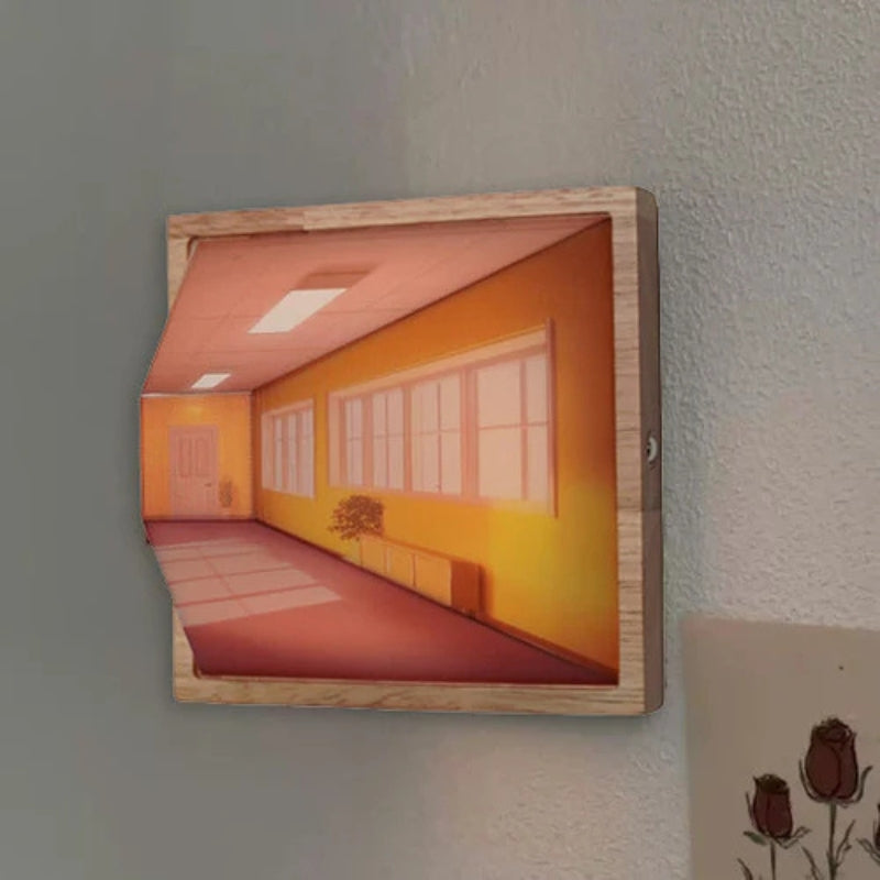 ArtLume - Wandmontiertes Mallicht im 3D Stil mit optischem Effekt und LED Leuchten
