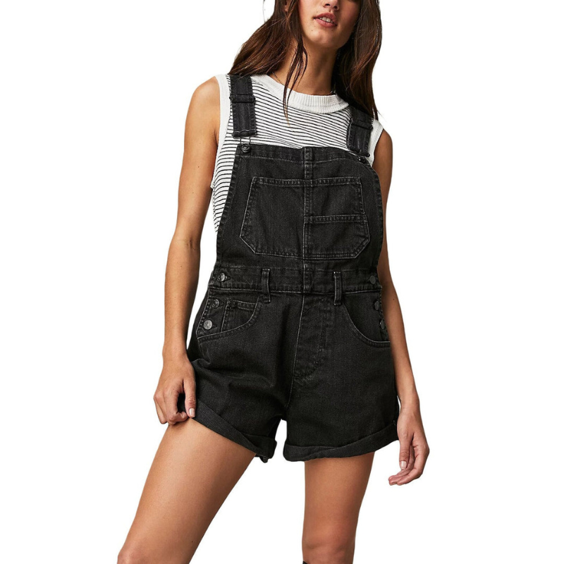 Clara – Ärmelloser Jumpsuit mit verstellbaren Trägern und praktischen Taschen
