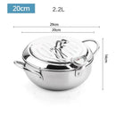 TempuraPro – Bratpfanne mit eingebautem Thermometer und Ölfilter für perfektes Kochen