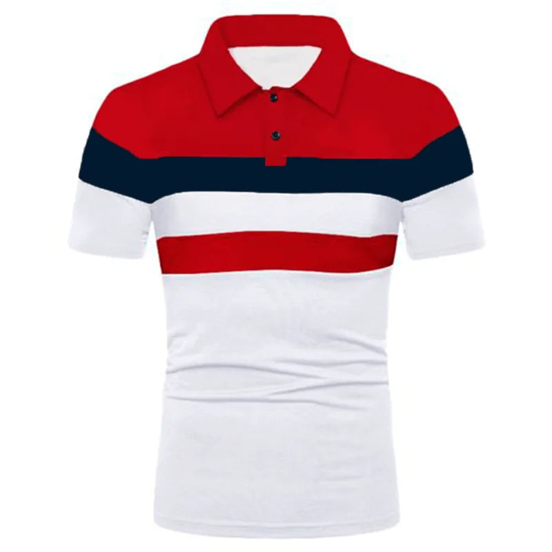 Ethan – Moderne Poloshirts mit Streifenmuster und Knopfleiste