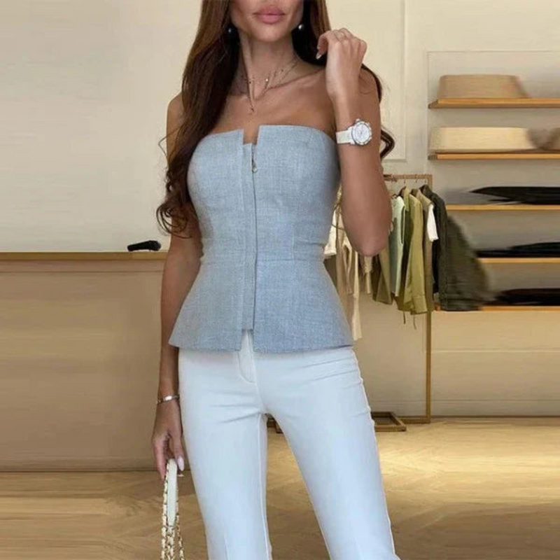 Emma – Stylisches Schulterfrei Top mit Reißverschluss Entwerfen