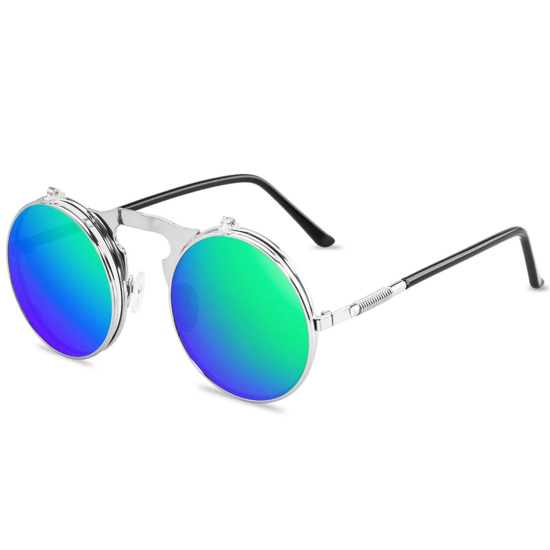NovaGlint – Runde Sonnenbrille mit Retro-Form und markantem Rahmen