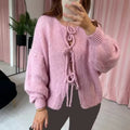 Emilia – Warme Langarm Strickjacke mit lockerer Passform und Rundhalsausschnitt
