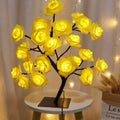RoseAura – LED Rosenblütenbaumlampe mit flexiblen Zweigen und USB Stromversorgung