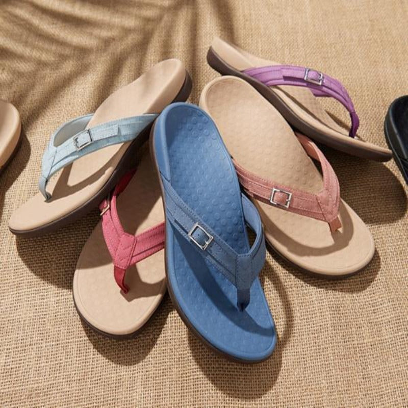 Renate – Bequeme Flipflop Hausschuhe mit Fußgewölbeunterstützung