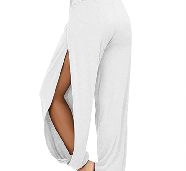 Sophia – Lockere Passform Hohe Taille weites Bein Hosen mit stylischen Schlitzen
