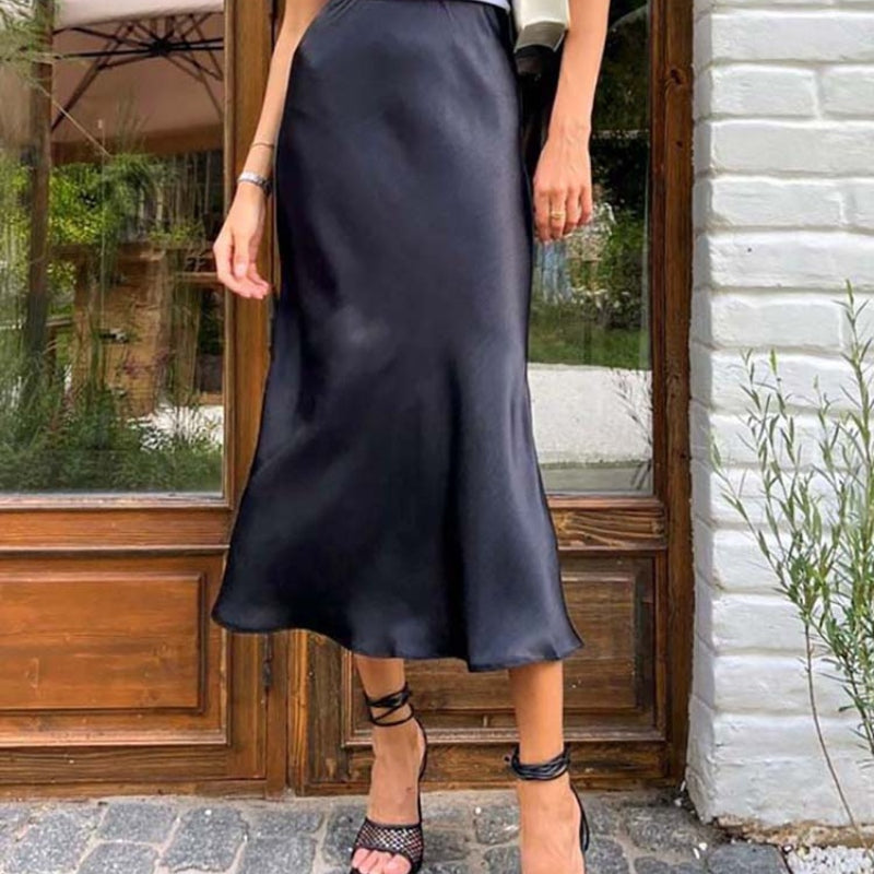 Elin – Stylischer Hohe Taille Midirock für einen einzigartigen Look