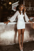 Norah – Stylisches Minikleid mit langen Ärmeln und Rundhalsausschnitt