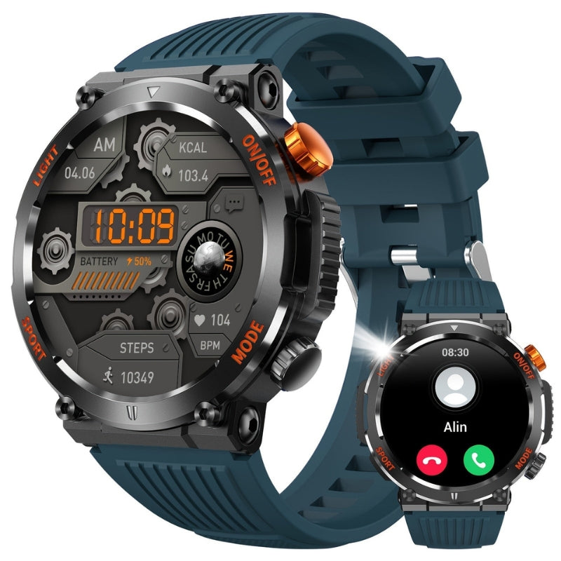 Elias – Wasserdichte Smartwatch mit LED Taschenlampe und Schlafmonitor