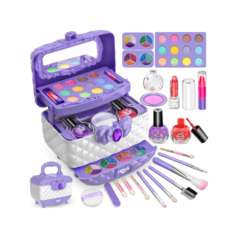 BeautyBloom - Prinzessinnen Schmink kreatives Kosmetikset mit Lippenstift Lidschatten und Pinseln
