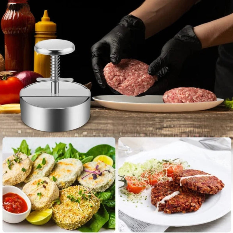 ShapeGrill – Runde ergonomische Burgerpresse mit Griff für perfekte Patties
