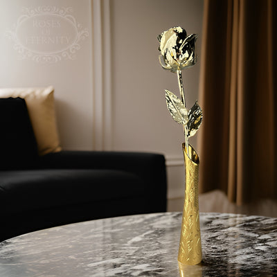 GoldenBloom – konservierte echte Rose in Gold