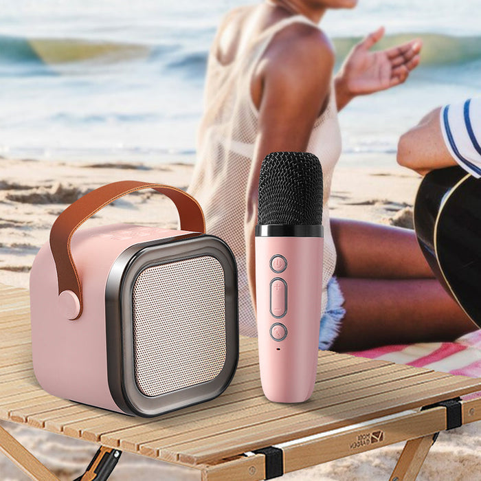 EchoTune – Mini Karaoke Lautsprecher mit kabellosen Mikrofonen für Singspaß Hause