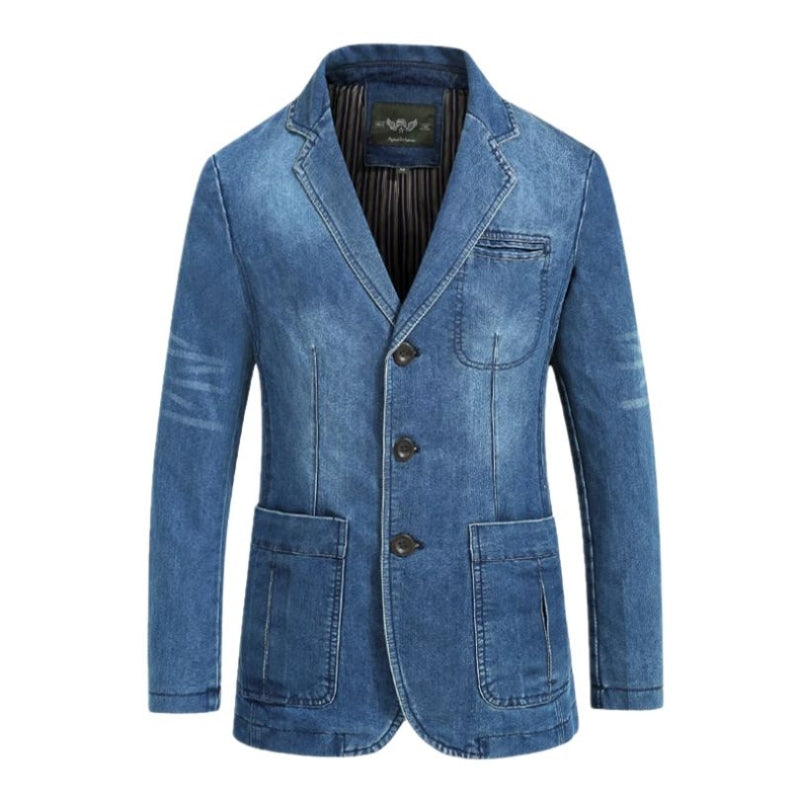 Yannik – Lässige Langarmjacke mit Reverskragen und Knopfverschluss
