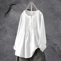 Romy – Locker sitzende Bluse mit langen Ärmeln und Knopfleiste vorne