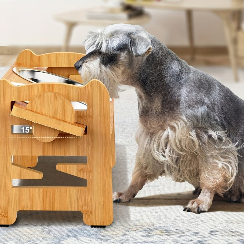 PawBowl – Verstellbarer rutschfester Hundeständer mit Doppelnäpfen für gesünderes Füttern