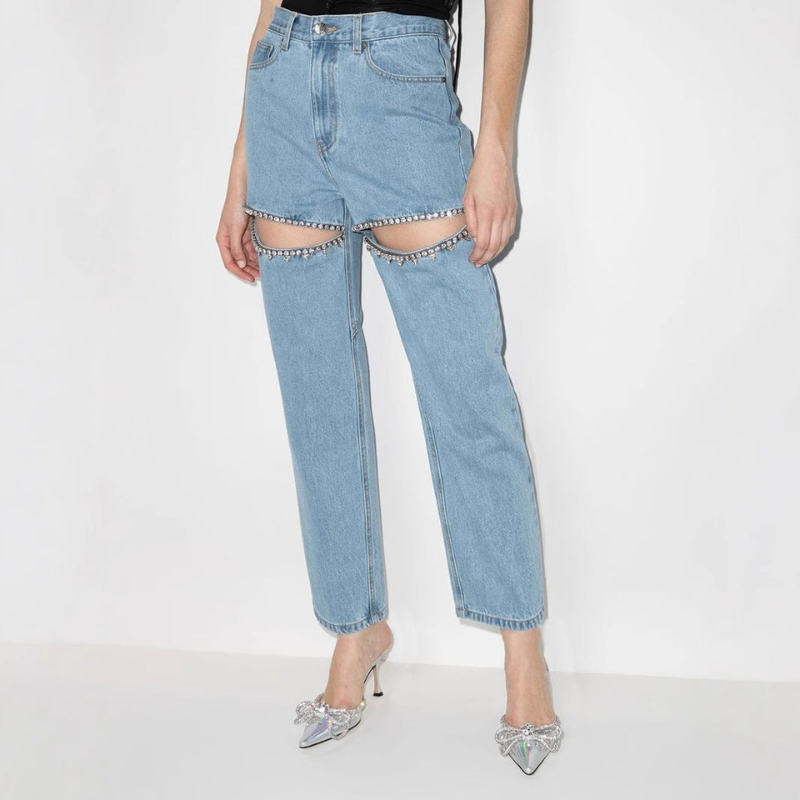 Reina – Elegante Cut-Out-Hose mit hohem Bund