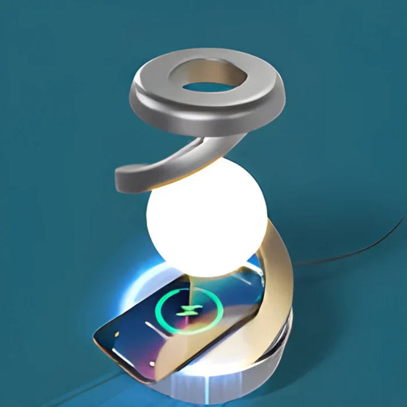GlobeBeam – Moderne wiederaufladbare Schreibtischlampe mit rotierender Kugel
