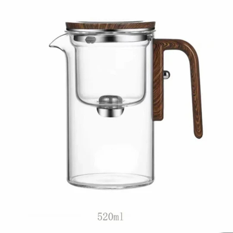SipFlow – Hitzebeständige Glasteekanne mit Holzgriff