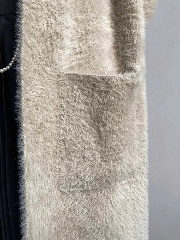 Dagmar – Langarm Strickjacke mit Taschen und lockerer Passform