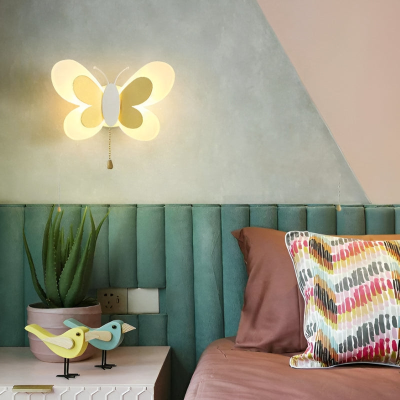 GlowFly – Schmetterlings Wandleuchte mit LED Licht für Kinderzimmer und Spielzimmer