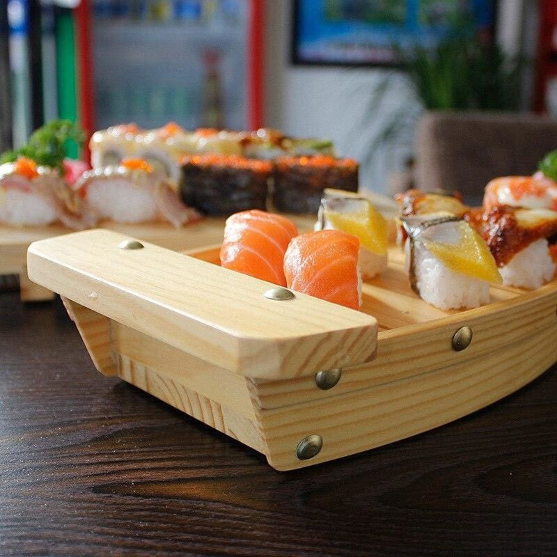 NoriCraft – Dekoratives Sushi Tablett Schiffsform für stilvolle Präsentation Speisen