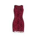 Alina – Stilvolles Minikleid mit tiefem V Ausschnitt und Blumenmuster