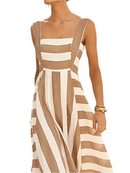 Anna – Modisches ärmelloses Streifenkleid mit Spaghettiträgern