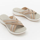 Zaneah – Leichte offenen Zehen Hausschuhe mit Rutschfeste Sohle