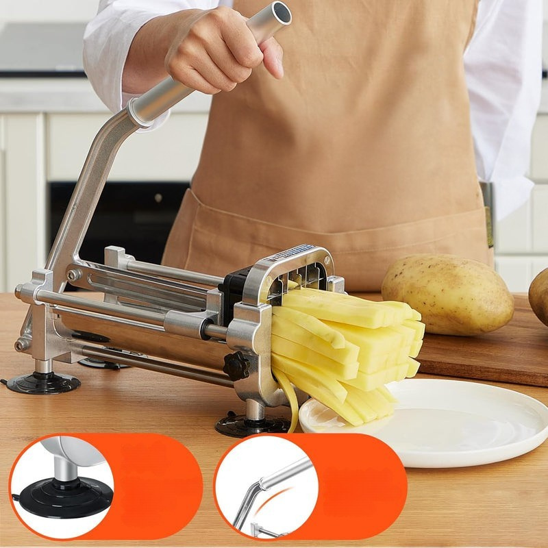 SliceMaster – Robuster Pommes Frites Schneider mit auswechselbaren Klingen für Gemüse