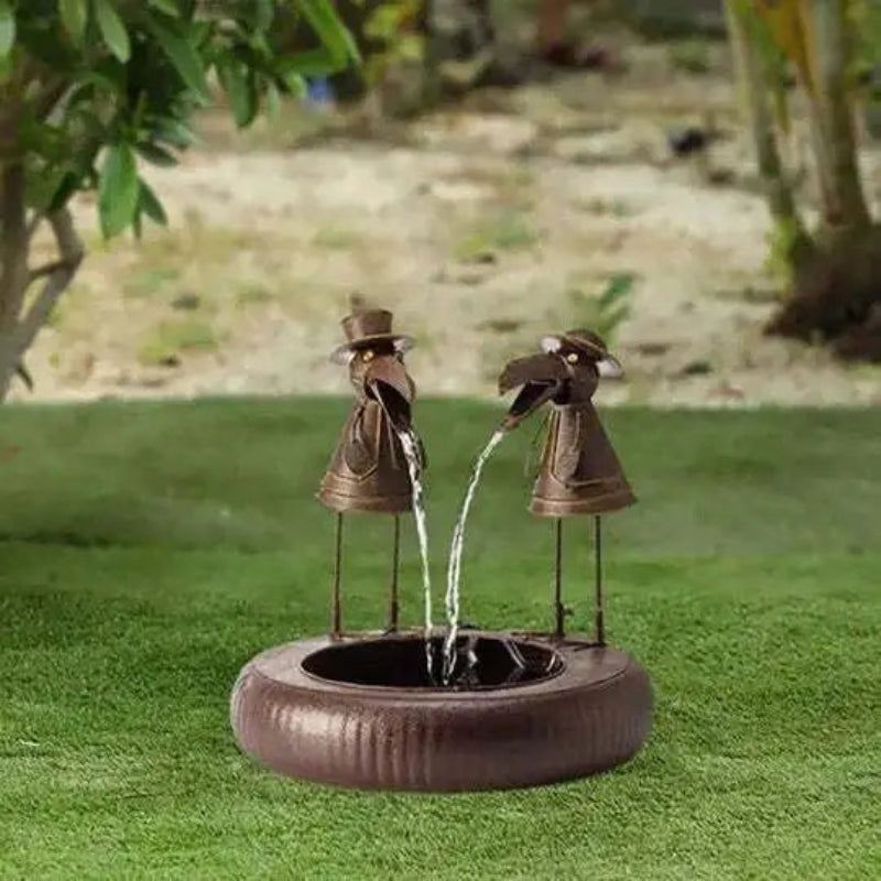 NatureGlow - Tierinspirierter Wasserfallbrunnen für den Außenbereich zur ruhigen Dekoration