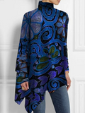 Emilia – Modische Lockere Passform Rollkragenbluse mit langen Ärmeln