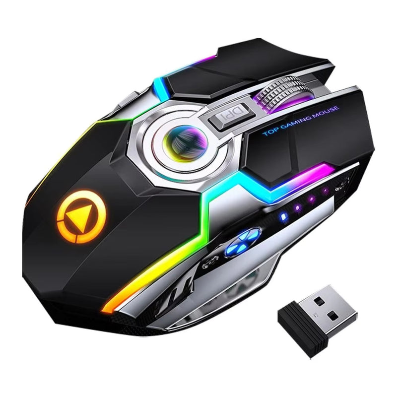 ZenFlick – Kabellose RGB Gaming Maus mit leisen Klicks und wiederaufladbarem Akku