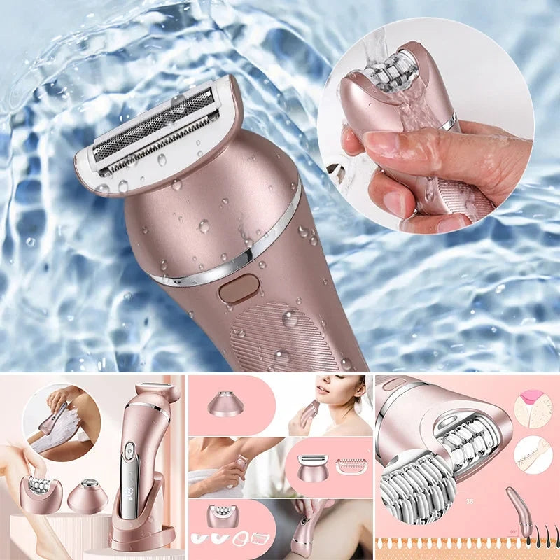 Marnieke – 3 in 1 wasserdicht wiederaufladbar Rasierer für eine sanfte Körperpflege