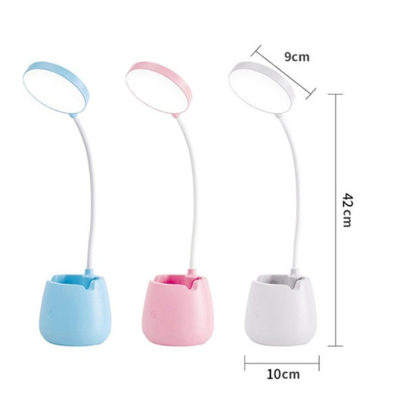 LumaHold – Touch Steuerung Schreibtischlampe mit Stiftehalter und Telefonhalter