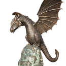 ZenDragon – Drachen Wasserbrunnen Skulptur mit fließendem Wasserspiel für den Garten