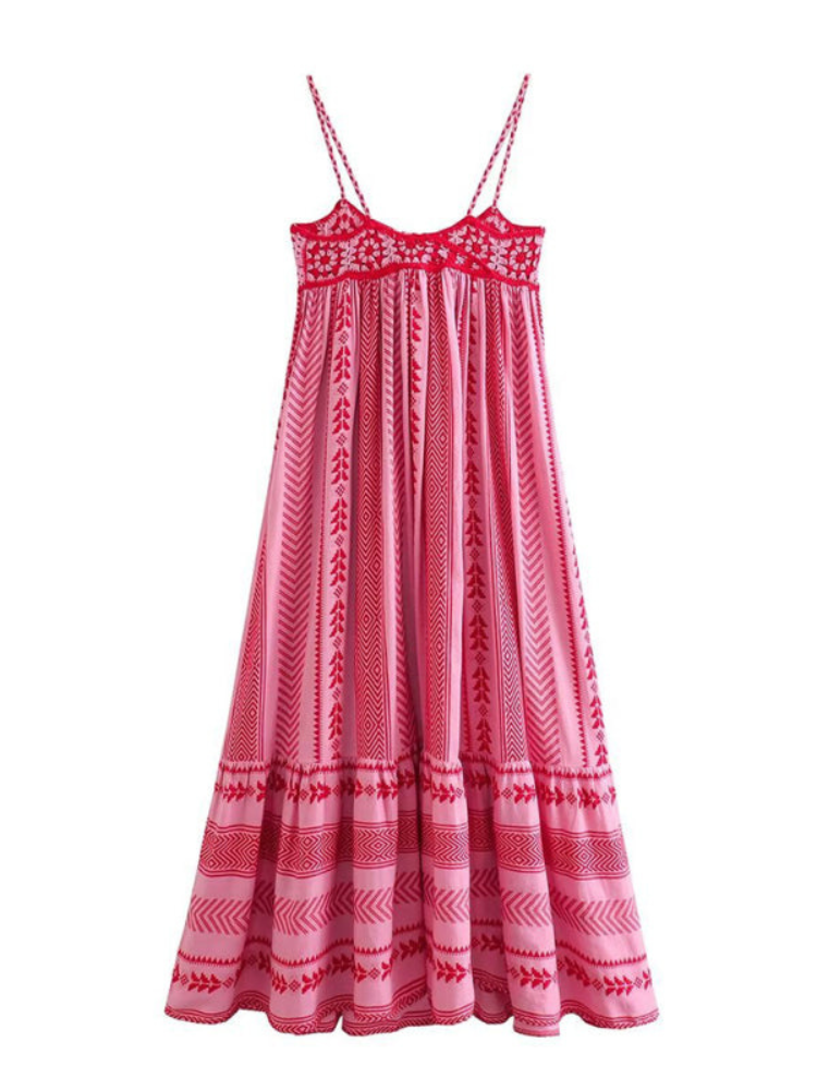 Emma – Ärmelloses Maxikleid mit Spaghetti Trägern und rückenfreiem Entwerfen