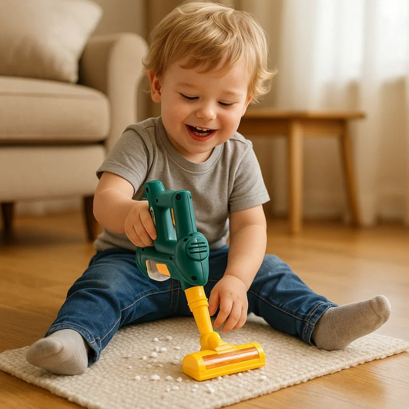 MiniTasker – Spielzeugstaubsauger für Kinder mit funktionierender Saugfunktion und Reinigungsrollenspiel