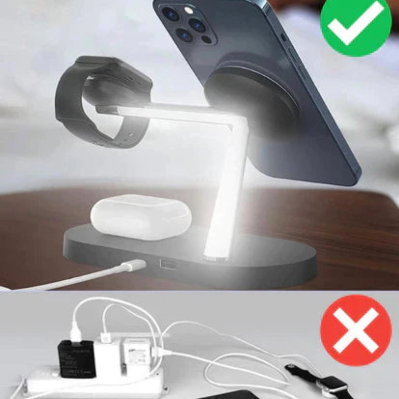 ChargeXpert – 3 in 1 Kabellose Ladestation für Uhr und AirPods