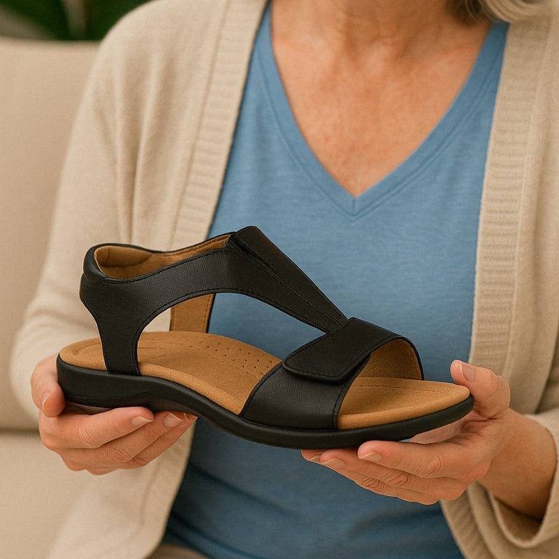 Soraya – Leichte Sandalen mit offener Spitze rutschfester Sohle und Fußgewölbeunterstützung