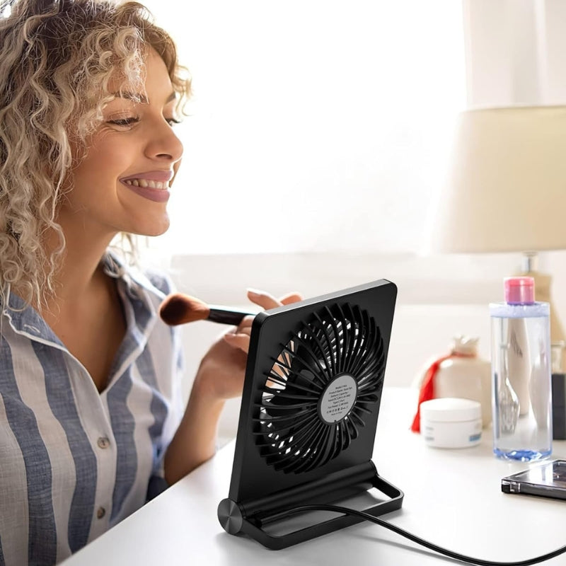 AirHush – Kompakter Tischventilator mit leisem Luftstrom und einstellbarer Neigung