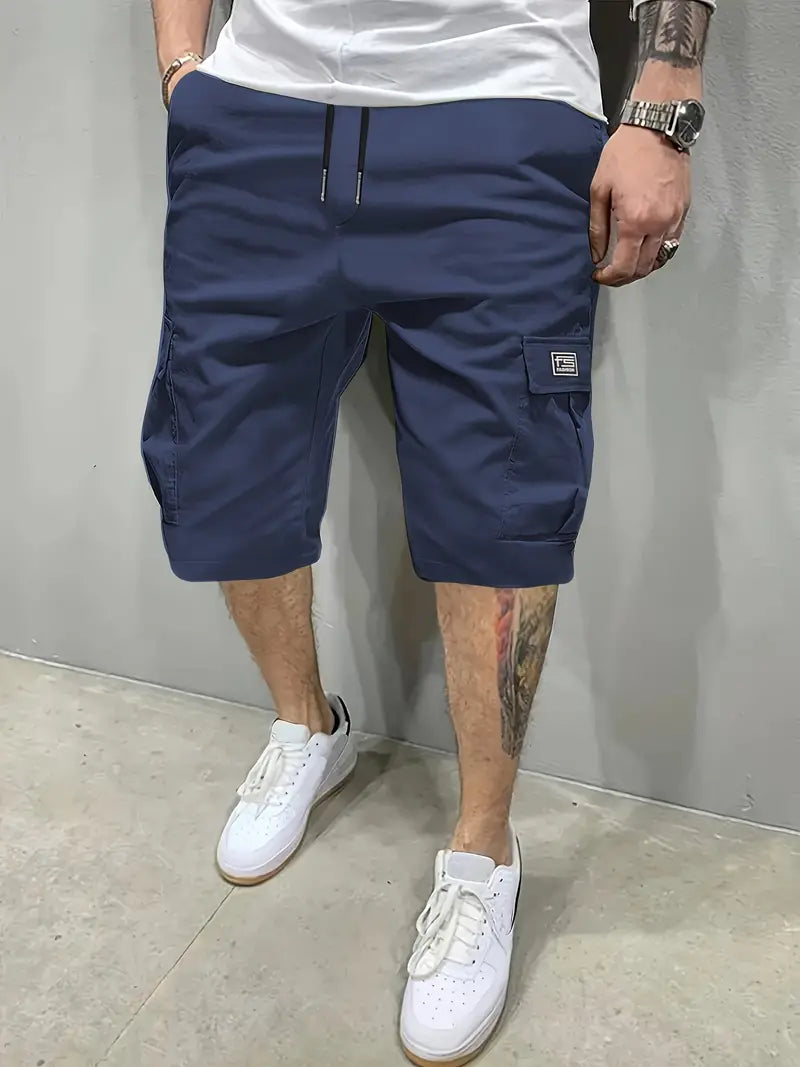 Adolf - Bequeme Cargo Kurze Hosen mit Kordelzug in der Taille und mehreren Taschen