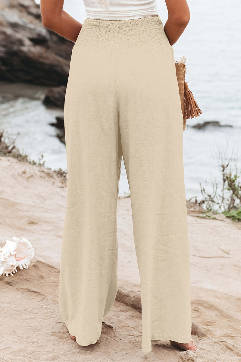Zophia – Locker geschnittene Hose mit hoher Taille Taschen und weitem Bein