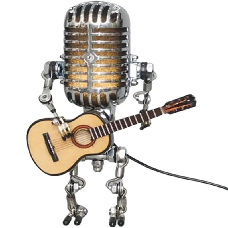 GuitarGlow – Dimmbare Tischlampe in Gitarrenform mit Roboterstil